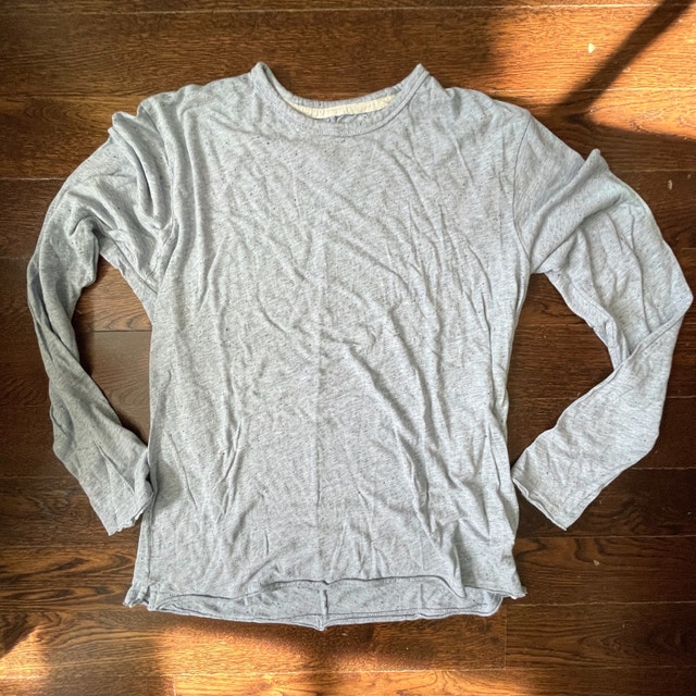 Rag & Bone Baby Blue Slub Long Sleeve Jersey Tshirt-Medium
