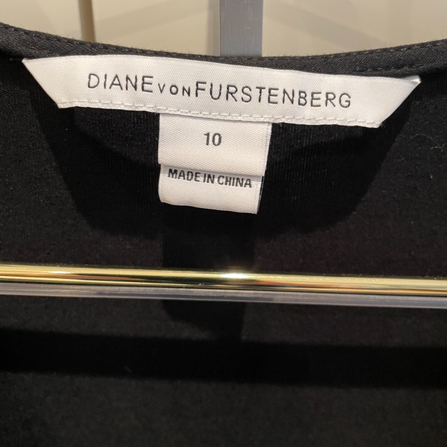 Diane Von Furstenberg Black Draped Jersey Mini Dress-10 - photo 3
