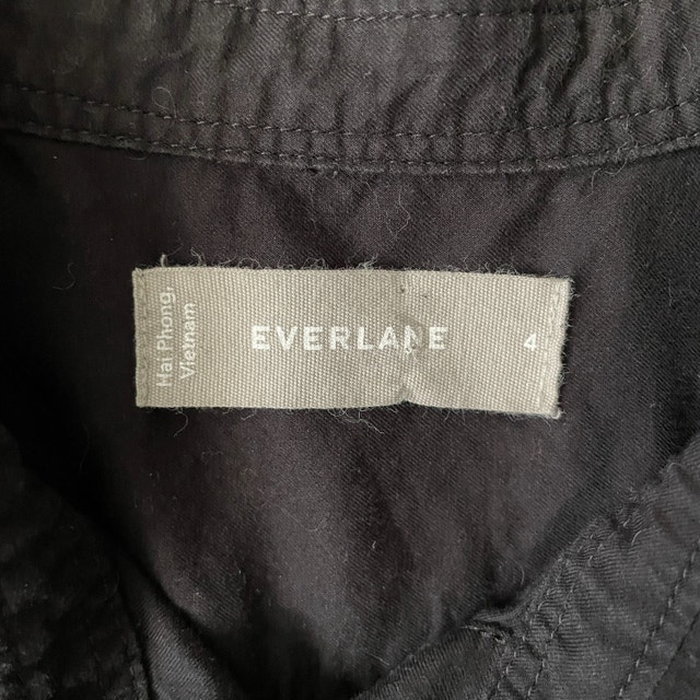 Everlane Woman's Black 100% Cotton Shirt/Blouse-Size 4 - photo 2