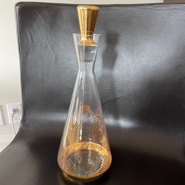 Art Deco Style Glass Decanter