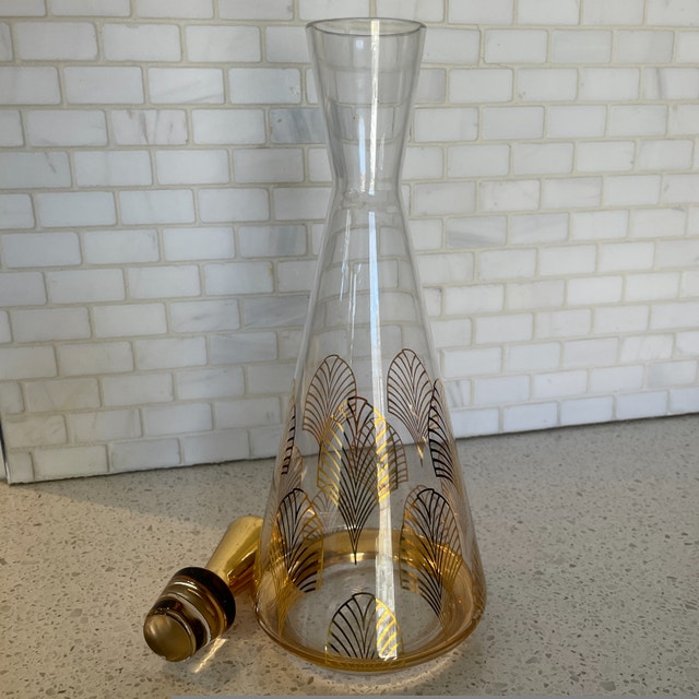 Art Deco Style Glass Decanter - photo 4