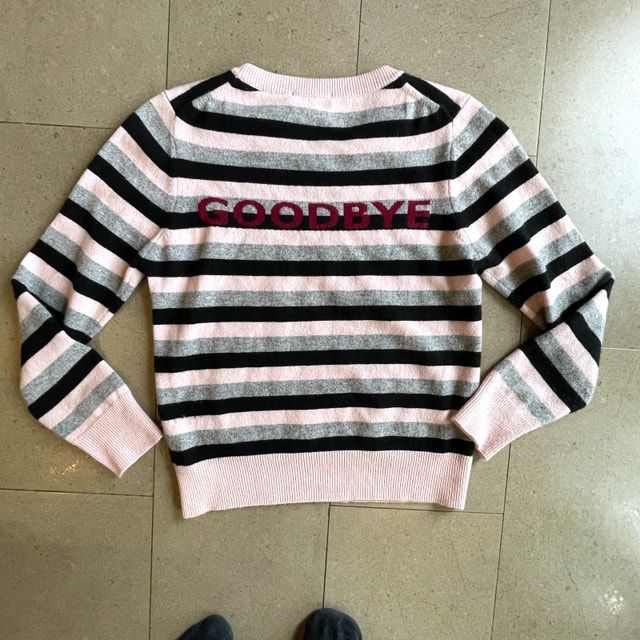 Lisa Perry Barneys New York Cashmere Hello Goodbye Sweater-XS - photo 3