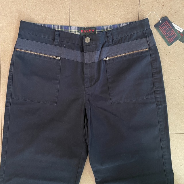 Ralph Lauren Navy Blue Woman's Cotton Pants-Sz.10-New with tags - photo 2