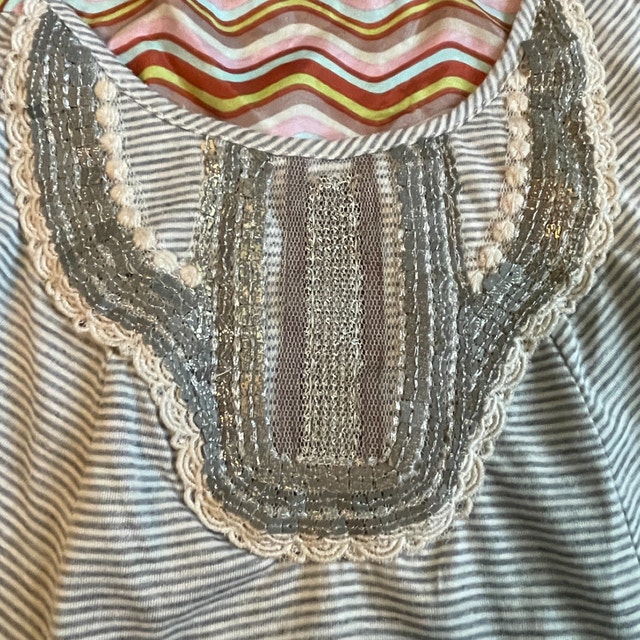 Multi-Colour boho scoop neck silk tank top tunic-Small - photo 3