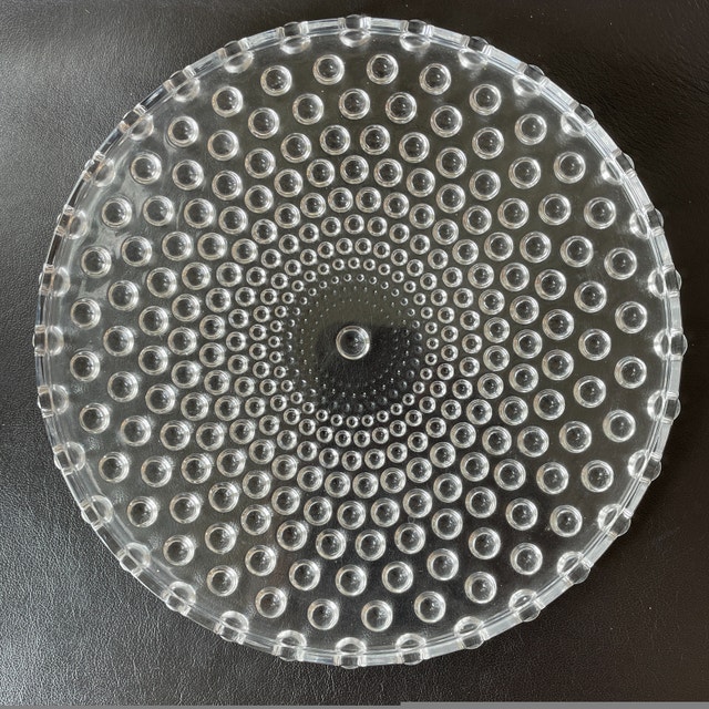 Vintage 1950s Crystal Bubble Cake Serving Platter