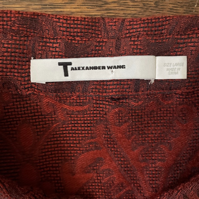 T Alexander Wang Woman's Burgundy Red Blouse Shirt-Large - photo 2