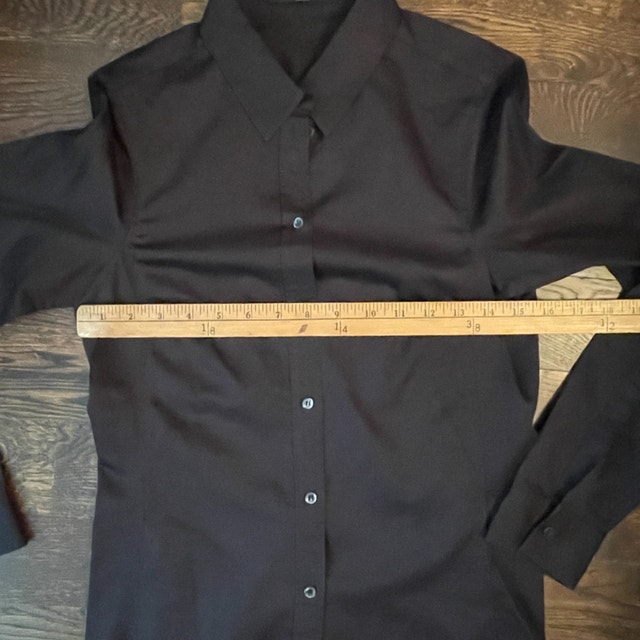 Black Hugo Boss Woman's Button Down Dress Shirt - Extra Small - photo 4