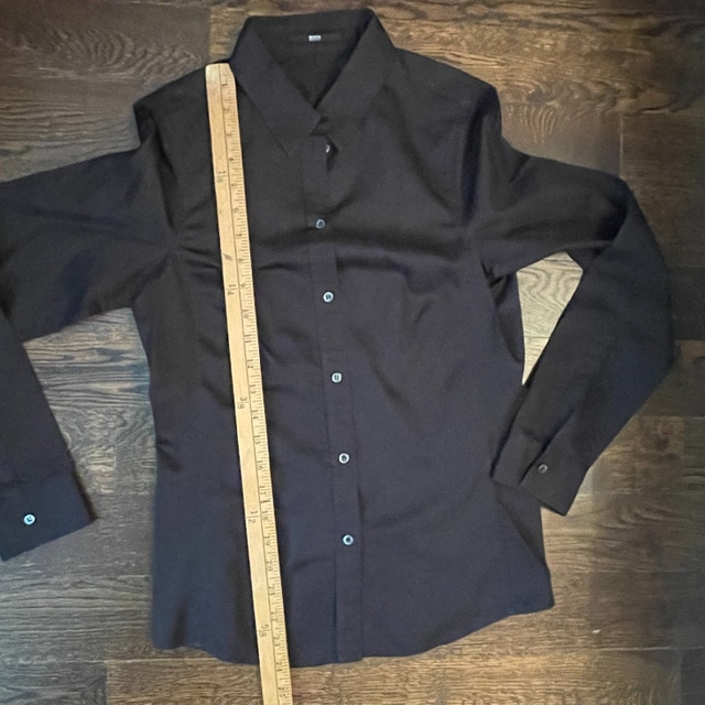 Black Hugo Boss Woman's Button Down Dress Shirt - Extra Small - photo 5