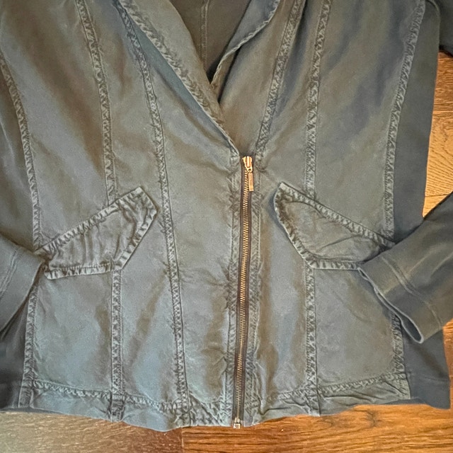 Sandwich woman's blue zippered blazer-Size Medium - photo 2
