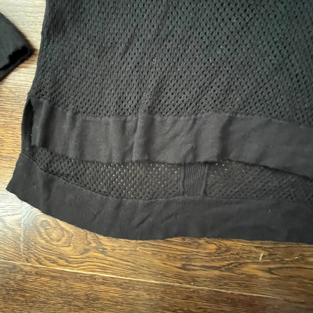 Rag & Bone Black Mesh Sheer Knit Sweater-Small - photo 3