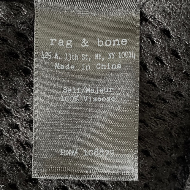 Rag & Bone Black Mesh Sheer Knit Sweater-Small - photo 5