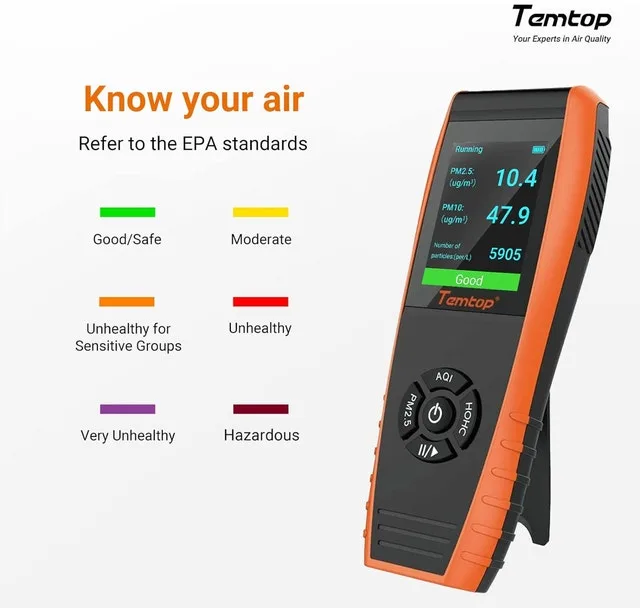 Temtop LKC-1000S+ 2nd Generation Air Quality Monitor image indicator(10)