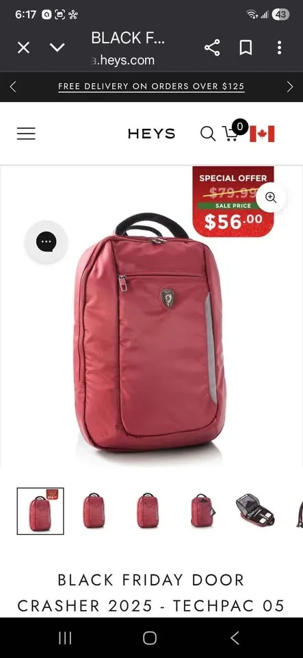 Heys new techpac model 05 bag NEVER USED TAGS $40 image indicator(2)