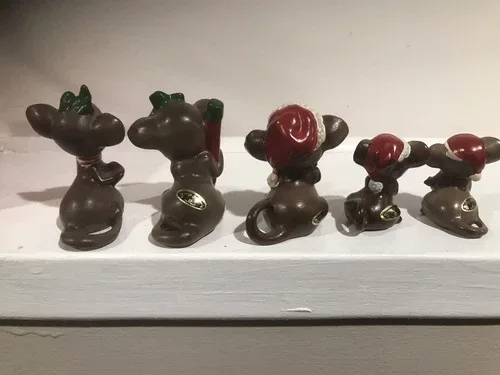 Vintage Josef Original Christmas Mice. Includes 5 image indicator(10)