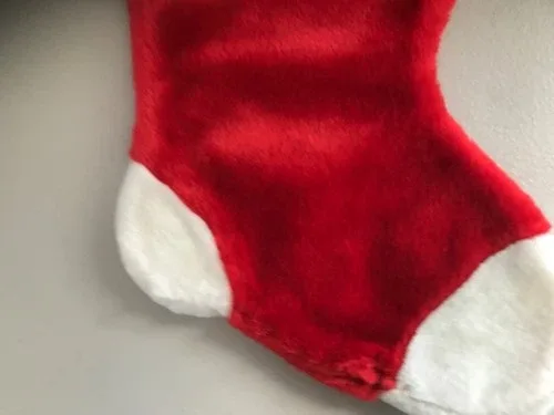 Vintage 1998 Coca-Cola Plush Christmas stocking, Red w/ holly be image indicator(5)