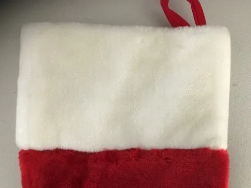 Vintage 1998 Coca-Cola Plush Christmas stocking, Red w/ holly be image indicator(6)