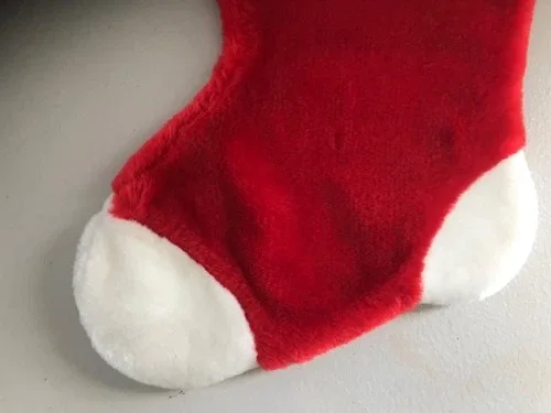 Vintage 1998 Coca-Cola Plush Christmas stocking, Red w/ holly be image indicator(8)