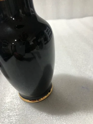 Beautiful Art of Chokin Japan Geisha 5" Vase 24K Gold Edged. New image indicator(4)