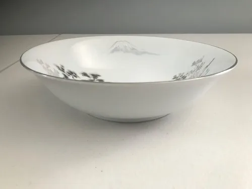 Vintage 1940's Mt. Fuji Stone China Serving Bowl Made In Japan image indicator(2)