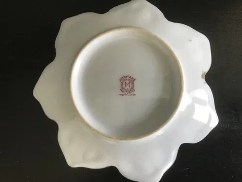 Vintage Porcelain Noritake Leaf Dish Japan Hand Paint image indicator(5)