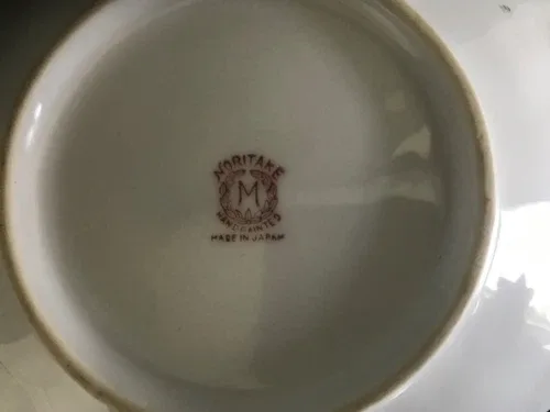 Vintage Porcelain Noritake Leaf Dish Japan Hand Paint image indicator(6)