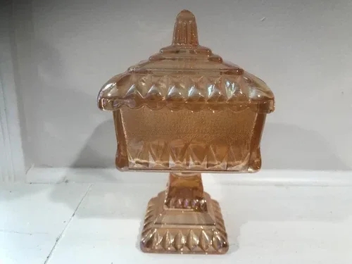 Vintage Jeanette Carnival Glass Candy Dish image indicator(2)