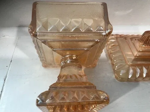 Vintage Jeanette Carnival Glass Candy Dish image indicator(8)