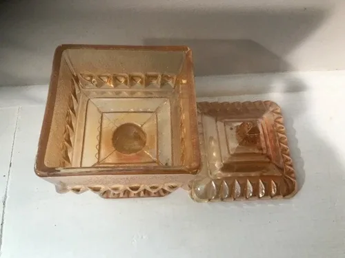 Vintage Jeanette Carnival Glass Candy Dish image indicator(9)