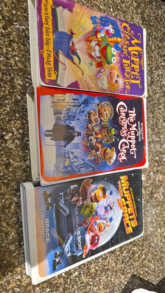 The Muppets vhs movies - including a Xmas movie thumbnail