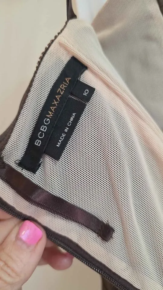 Women's BCBG Maxazris sz 10 designer strapless dress- form fitti image indicator(2)