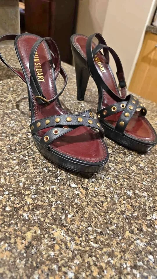 New Ladies Colin Stuart high heels sz 7.5  Leather uppers thumbnail