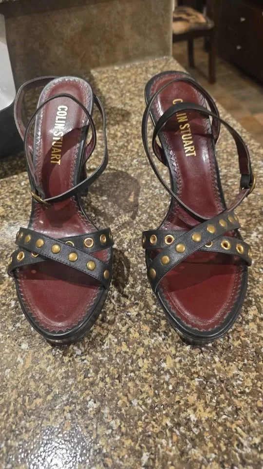 New Ladies Colin Stuart high heels sz 7.5  Leather uppers image indicator(2)