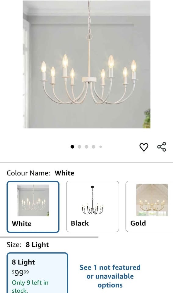 Chandelier -8 light Antique White - photo 2