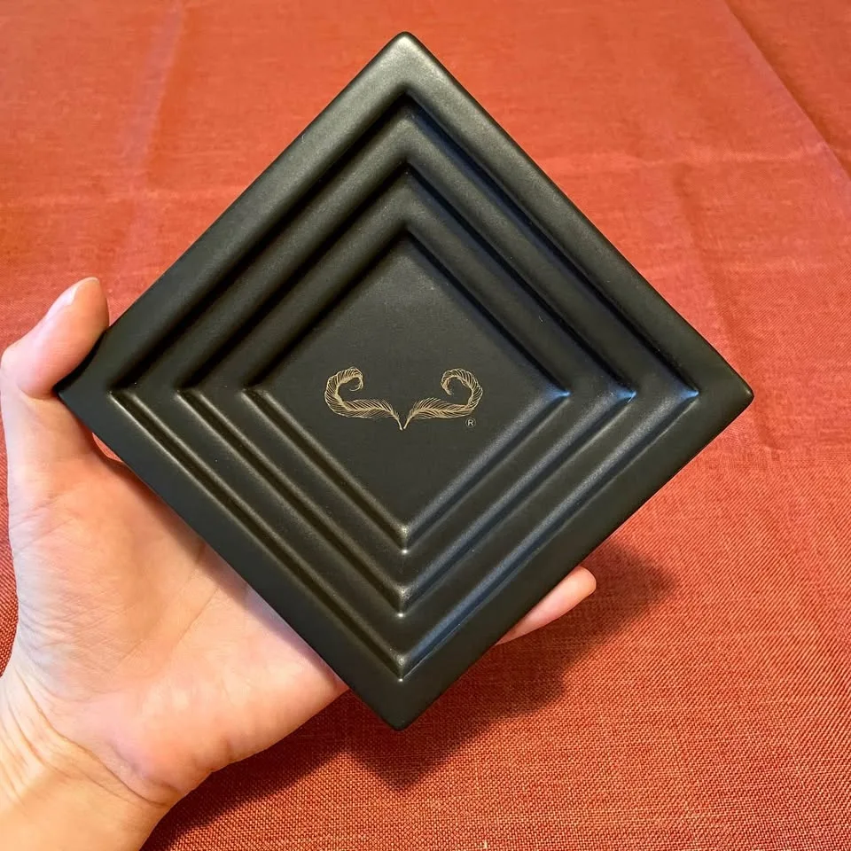 Black Ceramic Decorative Square Plate image indicator(2)