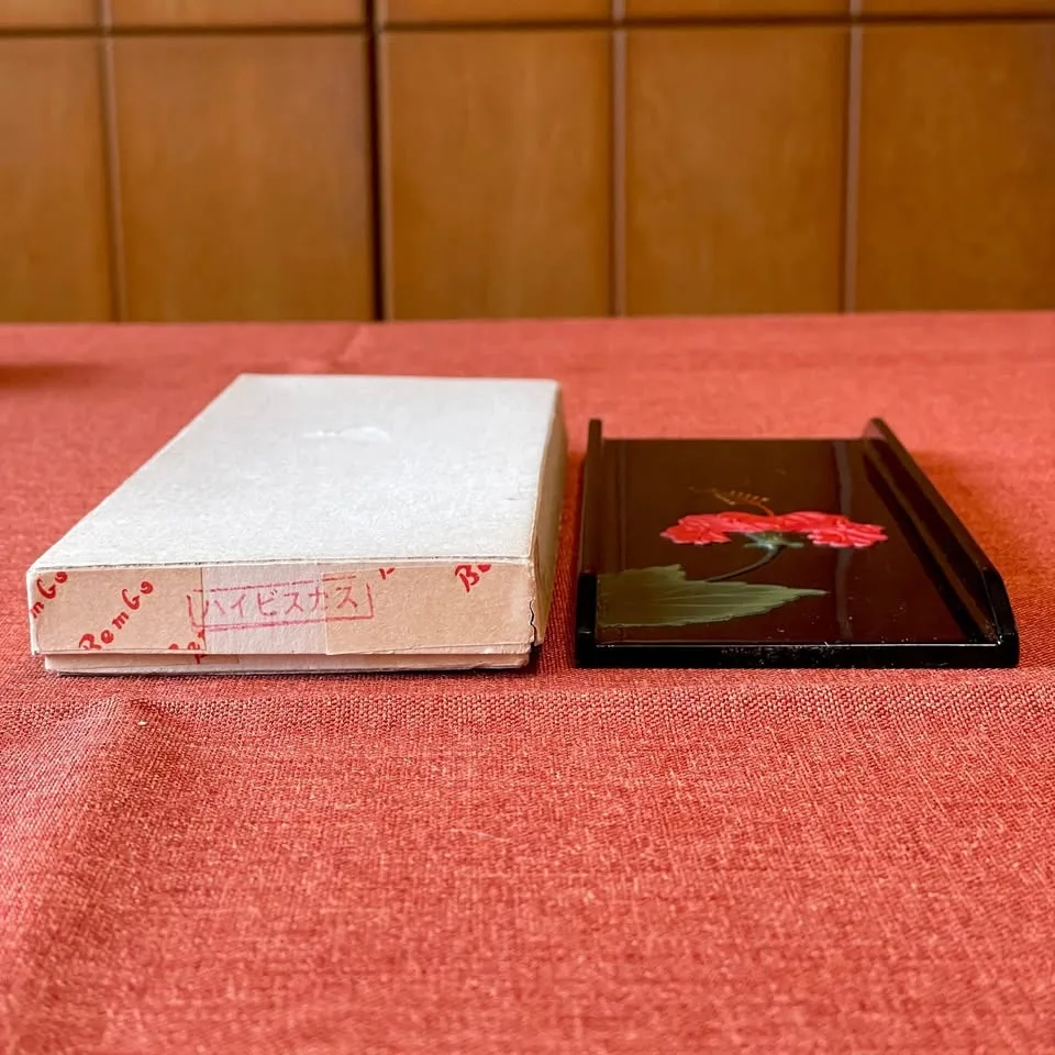 Okinawa Lacquer Mini Tray – Hibiscus Design image indicator(4)