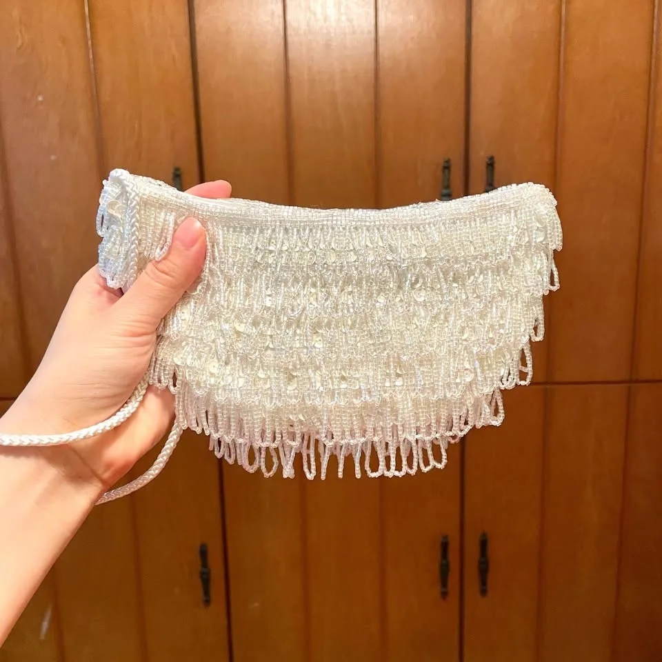 80s TOWANNY Beaded Wristlet Clutch image indicator(5)