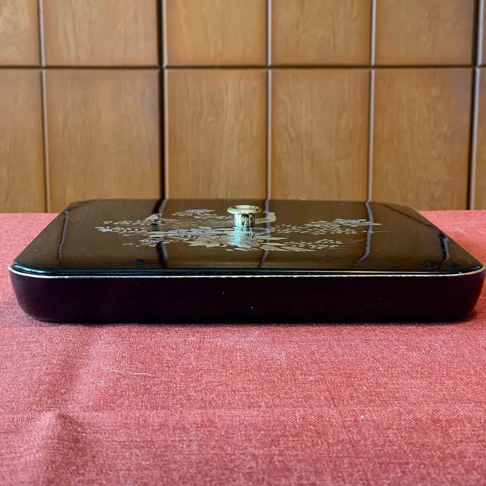 Black Lacquered Box with Gold Peacock Design image indicator(6)