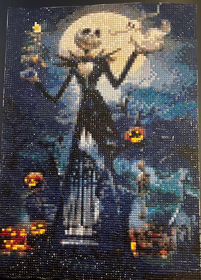 Jack Skellington Completed Diamond Art