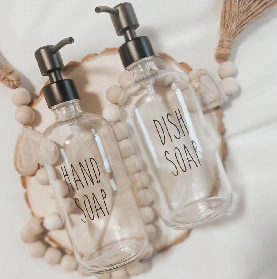 Glass Hand and Dish Soap Bottles image indicator(3)