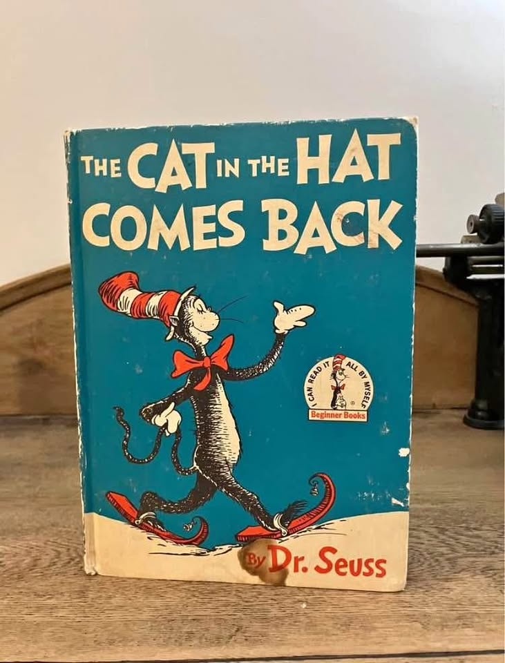 The Cat In The Hat Comes Back Dr Seuss 1958 Book Club