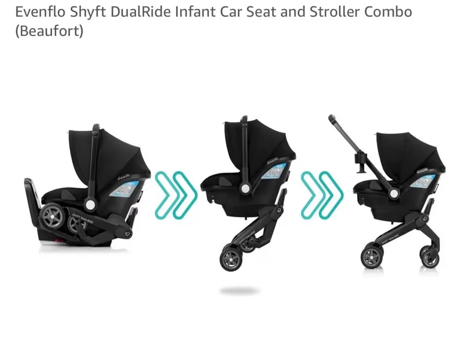 Evenflo Shyft DualRide Car Seat and Stroller (Beaufort) image indicator(2)