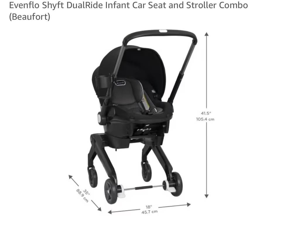 Evenflo Shyft DualRide Car Seat and Stroller (Beaufort) - photo 3