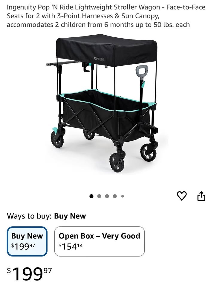 Ingenuity Pop 'N Ride Lightweight Stroller Wagon