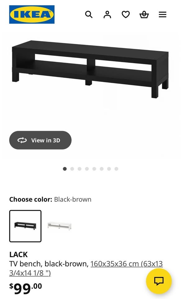 LACK TV Bench, Black-Brown (Pick Up Only) - photo 4