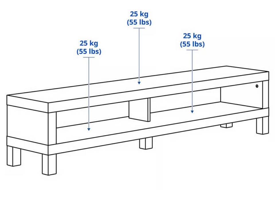 LACK TV Bench, Black-Brown (Pick Up Only) - photo 5
