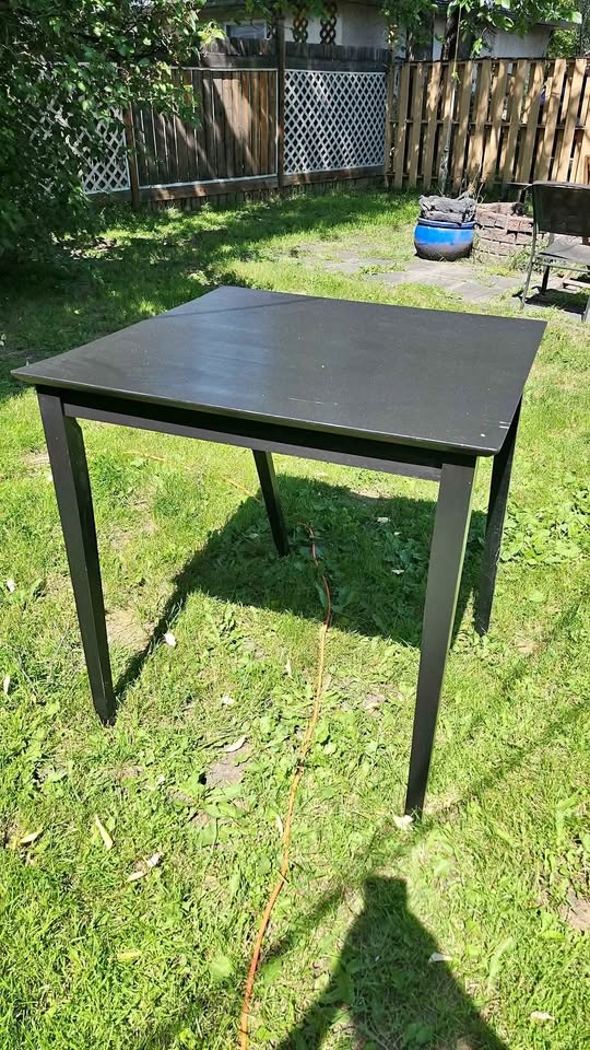 Sturdy black kitchen table, New, 50 obo Whyte ave pickup