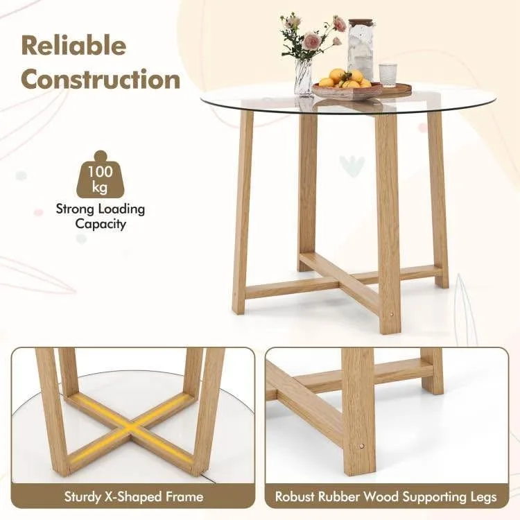 42 Inches Round Glass Dining Table image indicator(2)