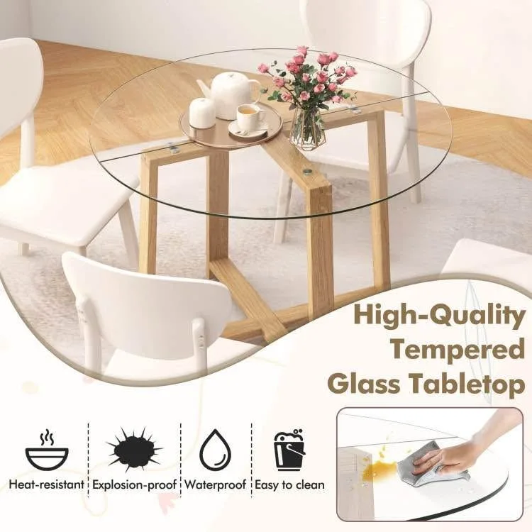 42 Inches Round Glass Dining Table image indicator(5)