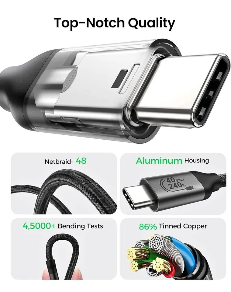 Thunderbolt 4 cable USB C