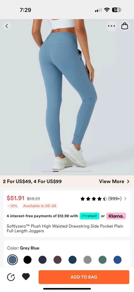 Halara Joggers Softlyzero™ Plush High Waisted size M image indicator(2)